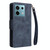 For Xiaomi Redmi Note 13 Pro 5G Rivet Buckle 9 Cards Three Fold Leather Phone Case(Blue)
