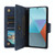 For Xiaomi Redmi Note 13 Pro 5G Rivet Buckle 9 Cards Three Fold Leather Phone Case(Blue)