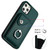 For iPhone 12 Pro Organ Card Bag Ring Holder Phone Case(Green)