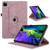 For iPad Pro 12.9 2022 / 2021 / 2020 Tree Life Embossed Rotation Leather Smart Tablet Case(Rose Gold)