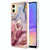 For Samsung Galaxy A05 Electroplating Marble Dual-side IMD Phone Case with Ring(Rose Red 014)