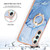 For Samsung Galaxy A25 5G Electroplating Marble Dual-side IMD Phone Case with Ring(Blue 018)