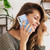 For Samsung Galaxy A25 5G Electroplating Marble Dual-side IMD Phone Case with Ring(Blue 018)