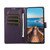For Xiaomi 14 Pro PU Genuine Leather Texture Embossed Line Phone Case(Purple)