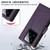 For Xiaomi 14 Pro PU Genuine Leather Texture Embossed Line Phone Case(Purple)
