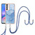 For Samsung Galaxy A05s Electroplating Marble Dual-side IMD Phone Case with Lanyard(Blue 018)