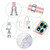 For Honor X6a Electroplating Marble Dual-side IMD Phone Case with Lanyard(White 006)