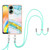 For OPPO A78 4G Electroplating Marble Dual-side IMD Phone Case with Lanyard(Green 004)