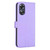 For OPPO A17 Four-leaf Embossed Leather Phone Case(Purple)