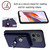 For Xiaomi Redmi 12C/11A Organ Card Bag Ring Holder PU Phone Case(Blue)