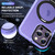 For iPhone 14 MagSafe Holder Skin-feel PC Hybrid TPU Phone Case(Purple)