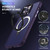 For iPhone 12 Pro MagSafe Holder Skin-feel PC Hybrid TPU Phone Case(Dark Purple)