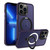 For iPhone 13 Pro MagSafe Holder Skin-feel PC Hybrid TPU Phone Case(Dark Purple)