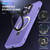 For iPhone 12 Pro MagSafe Holder Skin-feel PC Hybrid TPU Phone Case(Purple)