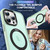 For iPhone 15 Pro Max MagSafe Holder Skin-feel PC Hybrid TPU Phone Case(Matcha Green)