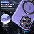 For iPhone 15 Pro Max MagSafe Holder Skin-feel PC Hybrid TPU Phone Case(Purple)