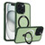 For iPhone 15 Plus MagSafe Holder Skin-feel PC Hybrid TPU Phone Case(Green)