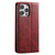 For iPhone 15 Pro Max Suteni J02 Oil Wax Wallet Leather Phone Case(Red)