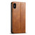 For iPhone XS Max Suteni J02 Oil Wax Wallet Leather Phone Case(Brown)