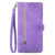 For Google Pixel 8a Embossed Flower Zipper Leather Phone Case(Purple) For Google Pixel 8a Embossed Flower Zipper Leather Phone Case(Purple)
