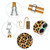For OPPO A78 4G Electroplating Dual-side IMD Phone Case with Lanyard(Leopard Print)