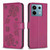 For Xiaomi Redmi Note 13 Pro Four-leaf Embossed Leather Phone Case(Rose Red)