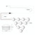 LED Makeup Mirror Light Beauty Fill Light Hand Sweep Sensor Mirror Front Light, Power source: 10 Bulbs(Natural White)