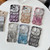 For iPhone 13 Pro Max Bear Shape Electroplated TPU Phone Case with Gradient Glitter Paper(Purple)