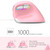 DELUX M618 Mini 2.4G Wireless 2400DPI USB Rechargeable Ergonomic Vertical Mouse (White)