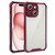 For iPhone 15 Plus Shockproof Acrylic Phone Case with Lens Glass Film(Wine Red)