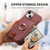 For iPhone 14 Litchi Leather Oil Edge Ring Zipper Wallet Back Phone Case(Jujube Apricot)