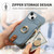 For iPhone 13 mini Litchi Leather Oil Edge Ring Zipper Wallet Back Phone Case(Light Blue)