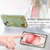 For iPhone 15 Plus Litchi Leather Oil Edge Ring Zipper Wallet Back Phone Case(Tea Green)