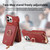 For iPhone 12 Pro Litchi Leather Oil Edge Ring Zipper Wallet Back Phone Case(Red)