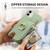 For iPhone 12 Litchi Leather Oil Edge Ring Zipper Wallet Back Phone Case(Tea Green)