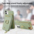 For iPhone 12 Litchi Leather Oil Edge Ring Zipper Wallet Back Phone Case(Tea Green)