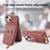 For iPhone 13 Litchi Leather Oil Edge Ring Zipper Wallet Back Phone Case(Jujube Apricot)