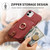 For iPhone 12 Litchi Leather Oil Edge Ring Zipper Wallet Back Phone Case(Red)