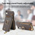 For iPhone XR Litchi Leather Oil Edge Ring Zipper Wallet Back Phone Case(Grey)