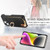 For iPhone 14 Litchi Leather Oil Edge Ring Zipper Wallet Back Phone Case(Black)