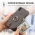 For iPhone XS Max Litchi Leather Oil Edge Ring Zipper Wallet Back Phone Case(Grey)