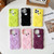 For iPhone 12 Bear Shape Oil-sprayed TPU Phone Case(Light Purple)