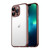 For iPhone 13 Pro Max Macaron PC Phone Pure Border Frame with Lens Glass Film(Brown)