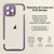 For iPhone 12 Macaron PC Phone Pure Border Frame with Lens Glass Film(Brown)