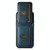 For iPhone 15 Pro Max Suteni H02 Leather Wallet Stand Back Phone Case(Blue)