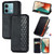 For Xiaomi Redmi Note 13 Cubic Grid Pressed Magnetic Leather Phone Case(Black)
