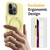 For iPhone 13 Pro MagSafe Magnetic Liquid Silicone Phone Case with Ring Holder(Yellow)