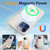 For iPhone 13 Pro MagSafe Magnetic Liquid Silicone Phone Case with Ring Holder(Antique White)