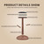 Hiblok VR Helmet Wooden Storage Rack Desktop Display Stand for Quest 2 / Pico 3 / Pico 4(Walnut)