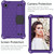 For Samsung Galaxy Tab A9 8.7 X110/X115 Honeycomb EVA Hybrid PC Tablet Case with Strap(Purple+Black)